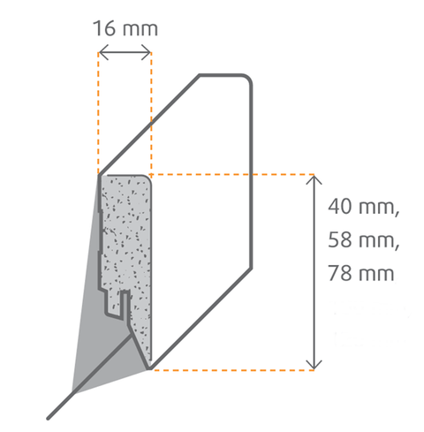 Sockelleiste MDF Grundierfolie Topline RAL9016 - wearefloor