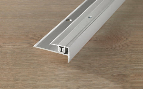 Treppenkantenprofil PROSTEP Universal Alu 6,5-15mm eloxiert Silber - wearefloor